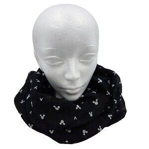 Disney Mickey Mouse Head Infinity Scarf Black White Read